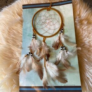 Dream Catcher St Josephs Indian School Authentic Lakota Sioux. 7.5” tan, white.
